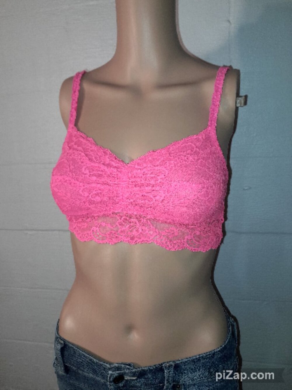 Victoria's Secret All Over Lace Bralette Hot Pink Size Small